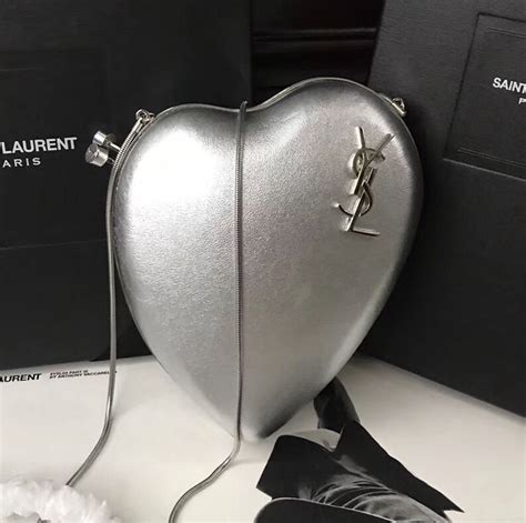 heart-shaped bag ysl|ysl heart bag silver.